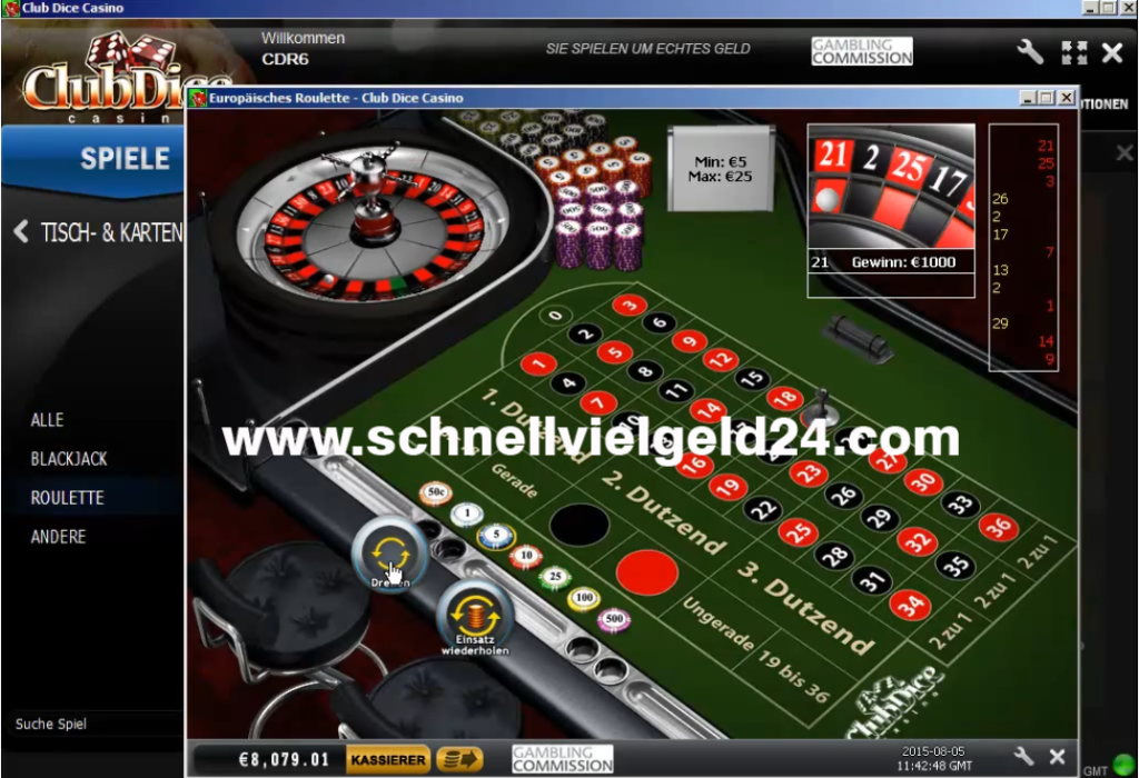 Roulette um geld